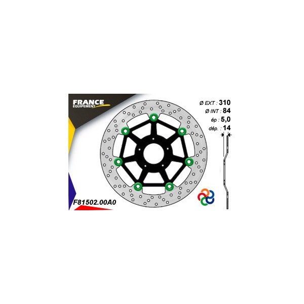  Disque de frein Gamme Essentiel FE.FL81502 / Oeillets Couleurs  