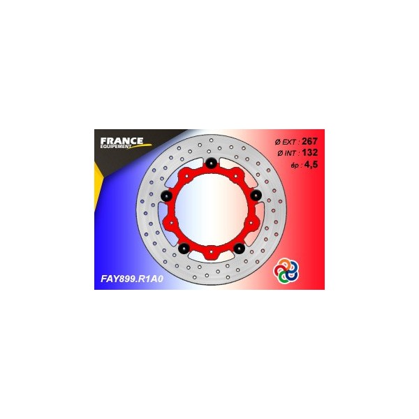  Disque Essentiel FLAY899 / Centre ROUGE (R1) / Oeillets Couleurs  