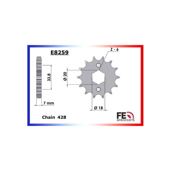  SYM.125.WOLF '09- 15X38 RK428FEX  