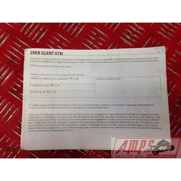 Livre technique KTM Duke 690