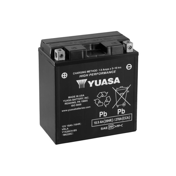 Batterie YUASA YTX20CH-BS sans 
