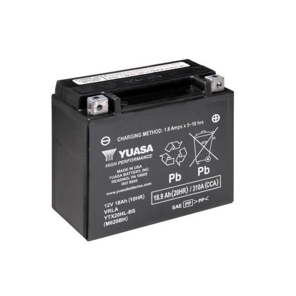 Batterie YUASA YTX20HL-BS sans 