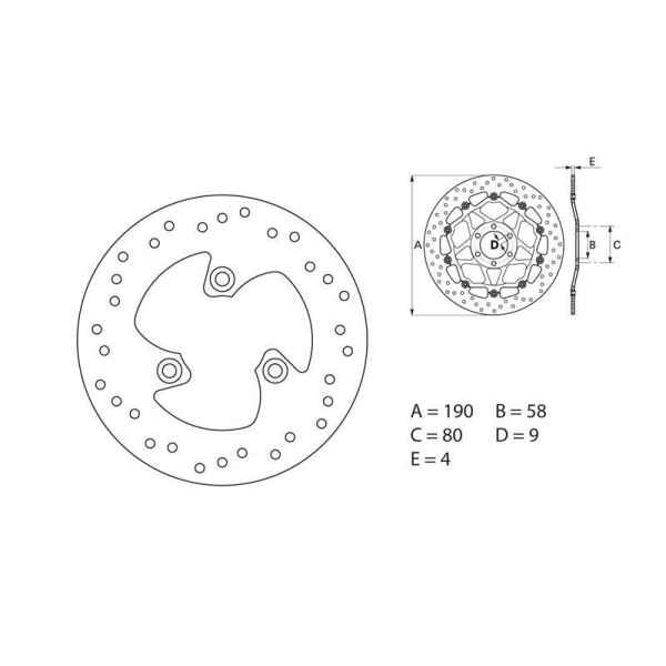 Disque de frein BREMBO 