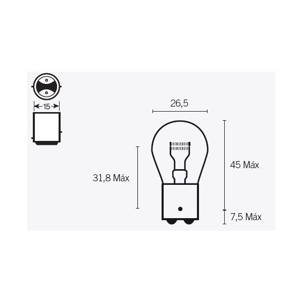 Ampoule V PARTS S25 