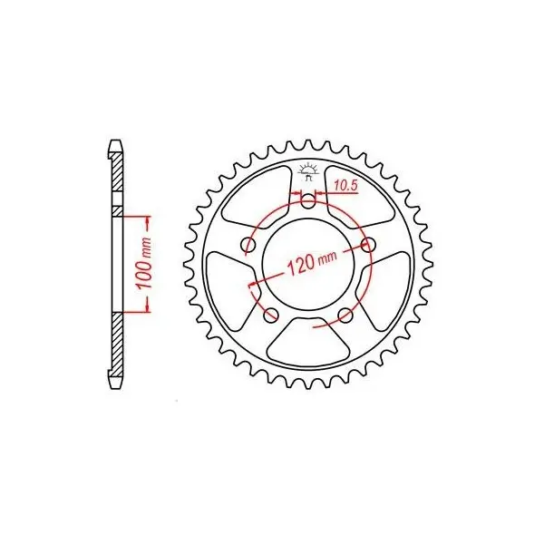 Couronne JT SPROCKETS acier standard 702 - 525