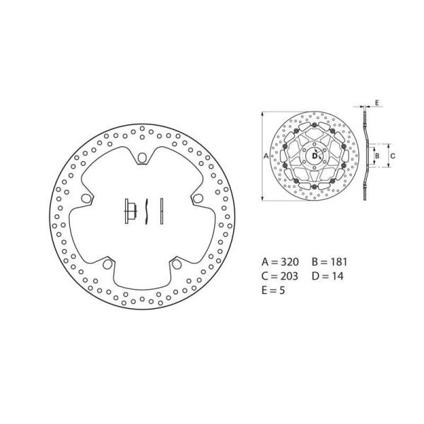 Disque de frein BREMBO 