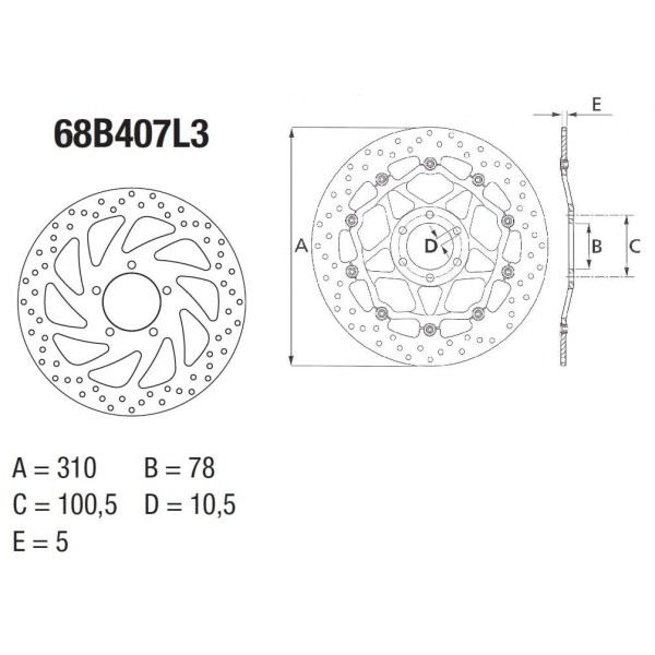 Disque de frein BREMBO 