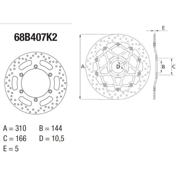 Disque de frein BREMBO 