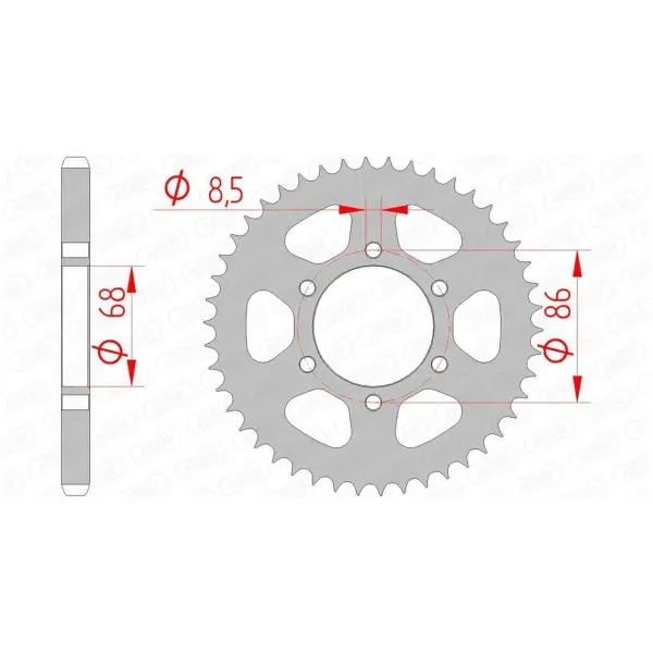 Couronne AFAM acier standard 16201 - 428