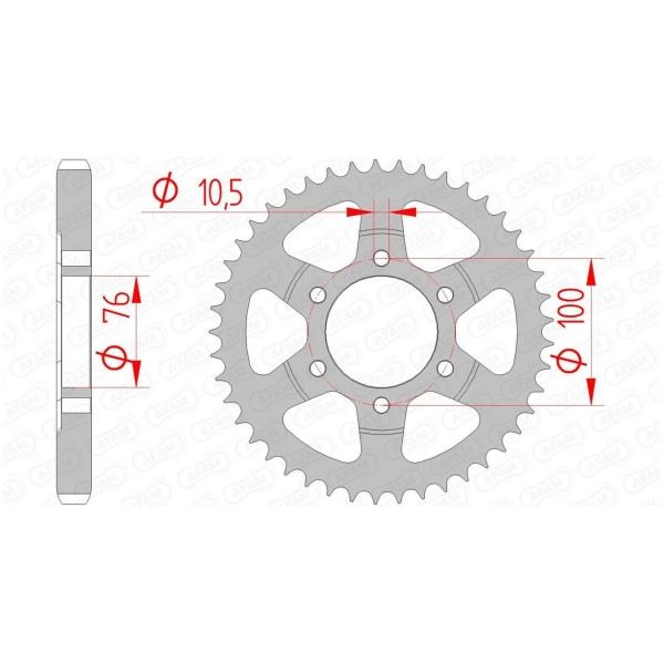 Couronne AFAM 44 dents 