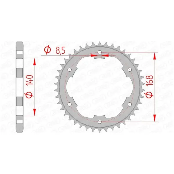 Couronne AFAM acier standard 92634 - 525