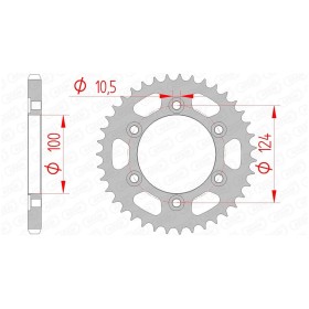 Couronne AFAM acier standard 50609 - 525