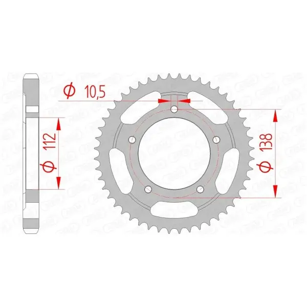 Couronne AFAM acier standard 12607 - 530