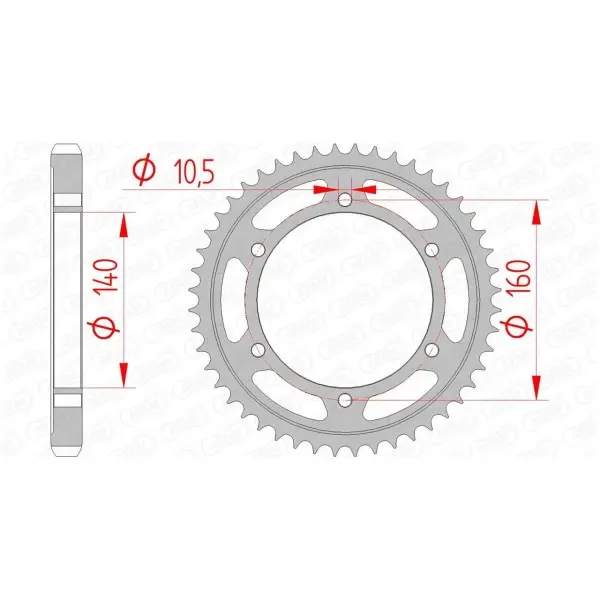 Couronne AFAM acier standard 16701530