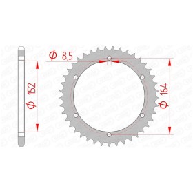 Couronne AFAM acier standard 12502 - 520
