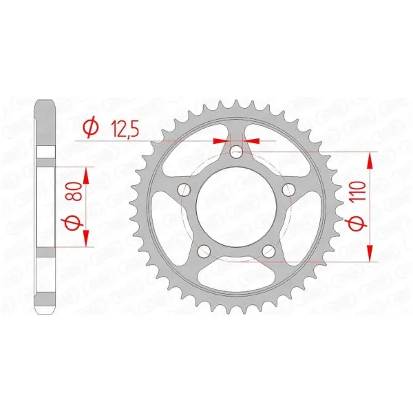 Couronne AFAM acier standard 10605 - 530