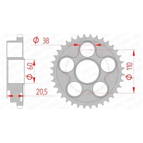 Couronne AFAM acier standard 50605 - 525