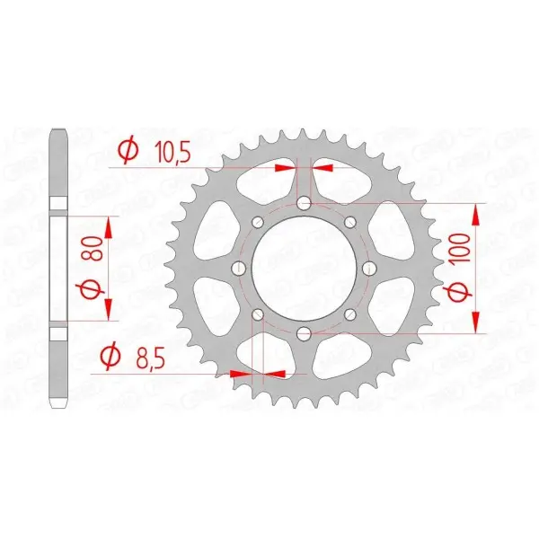 Couronne AFAM acier standard 14312 - 520