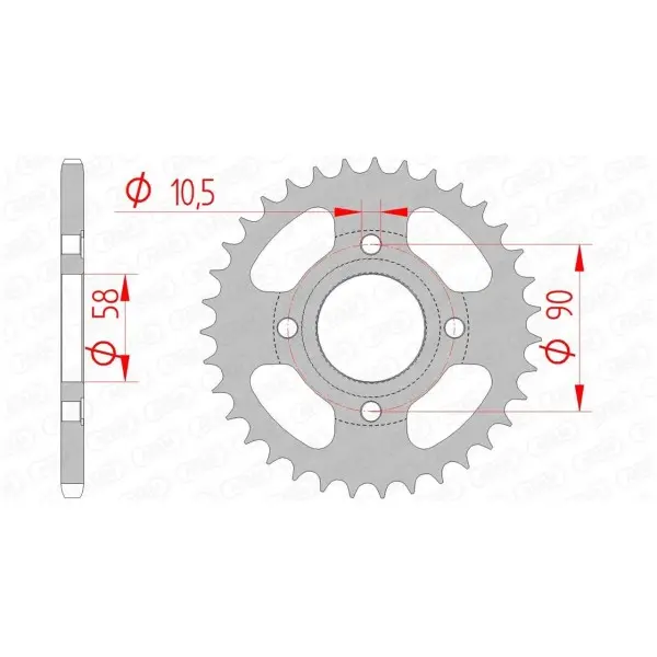 Couronne AFAM acier standard 10214 - 520