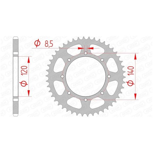 Couronne AFAM 44 dents 