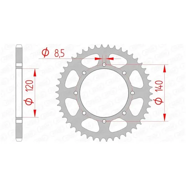 Couronne AFAM acier standard 16600 - 520