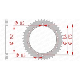 Couronne AFAM acier standard 12500 - 520