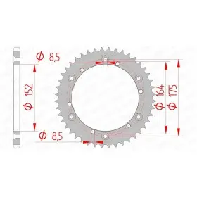 Couronne AFAM 47 dents 