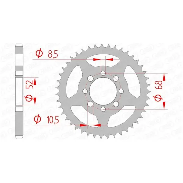 Couronne AFAM acier standard 14101 - 428