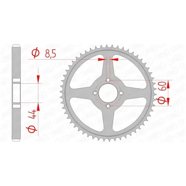 Couronne AFAM acier standard 12222 - 428