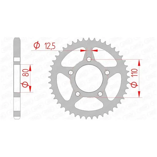 Couronne AFAM acier standard 10608 - 525