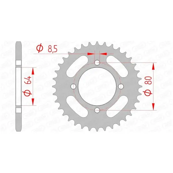 Couronne AFAM acier standard 12101 - 420
