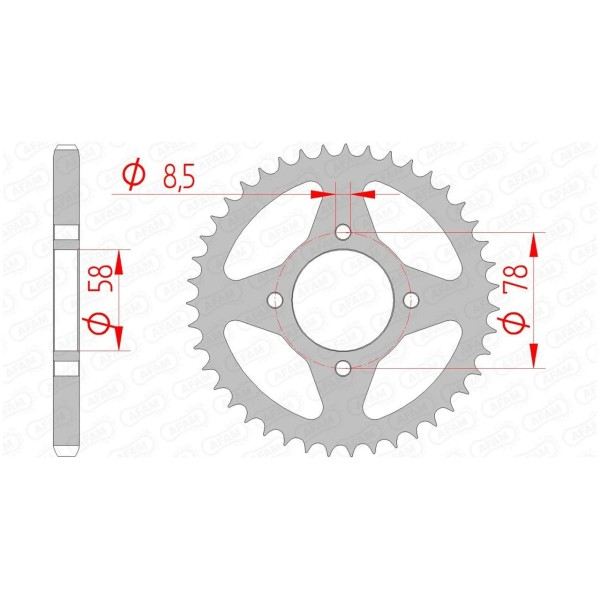 Couronne AFAM 47 dents 