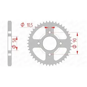 Couronne AFAM 44 dents 