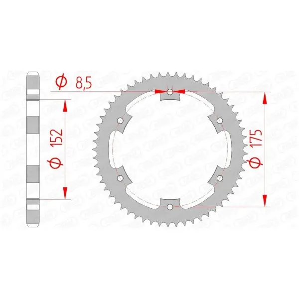 Couronne AFAM acier standard 12207 - 428
