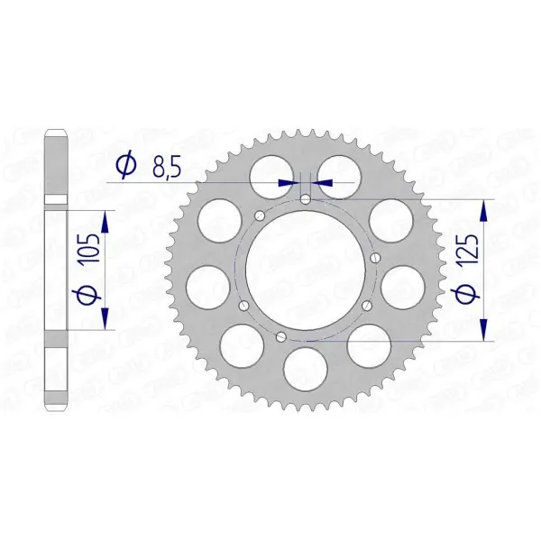 Couronne AFAM aluminium 48200 - 428
