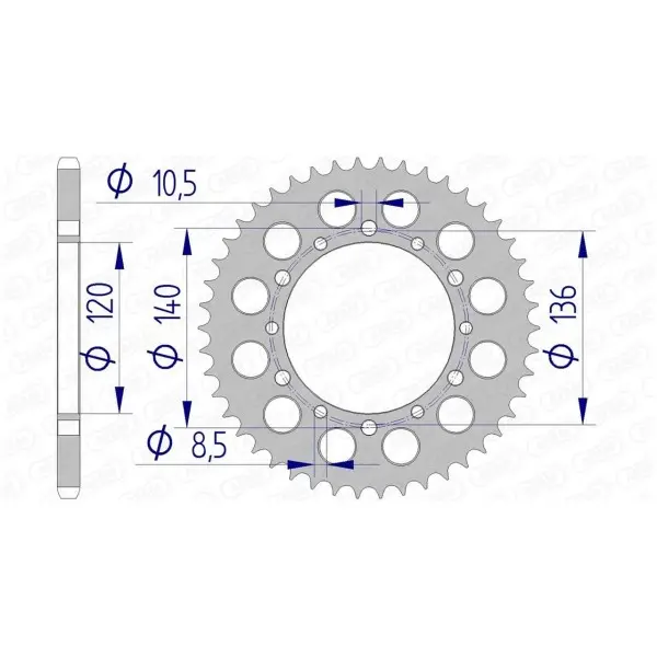 Couronne AFAM aluminium 17404520