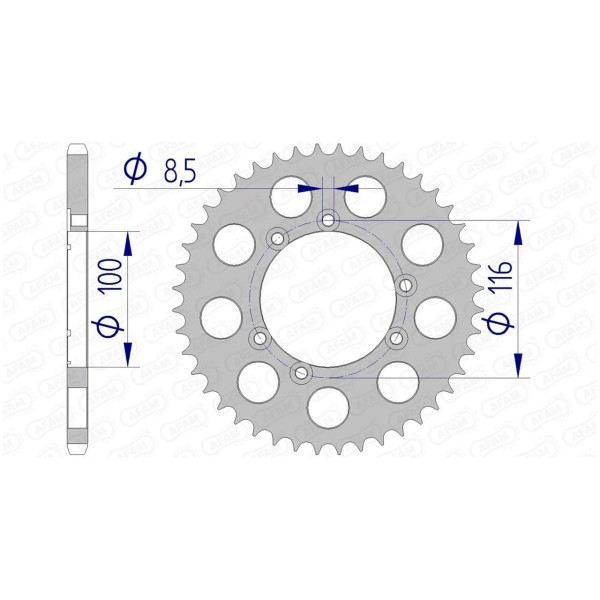 Couronne AFAM 44 dents 