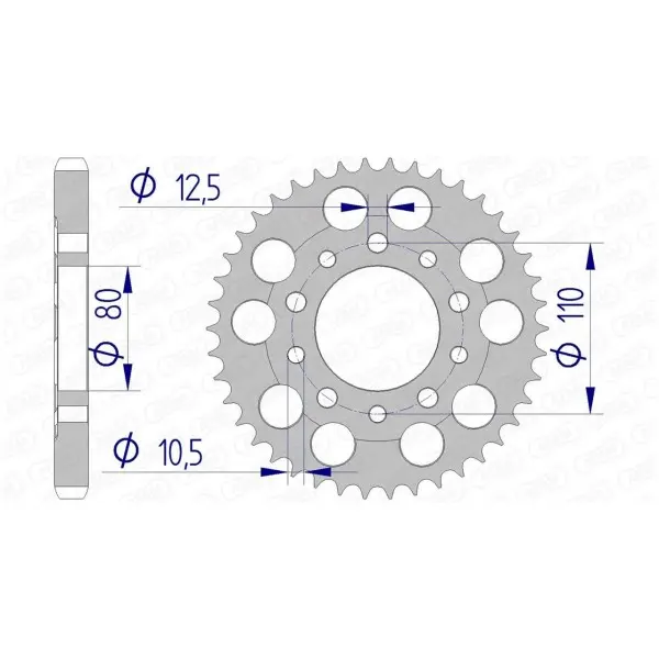 Couronne AFAM aluminium Ultra-Light 11605 - 530
