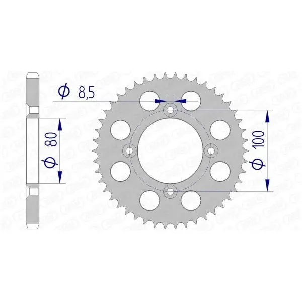 Couronne AFAM aluminium Ultra-Light 11110 - 428