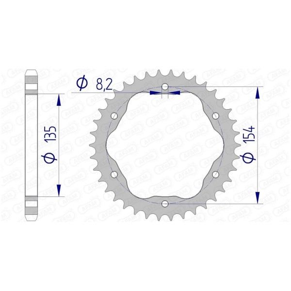 Couronne AFAM 39 dents 