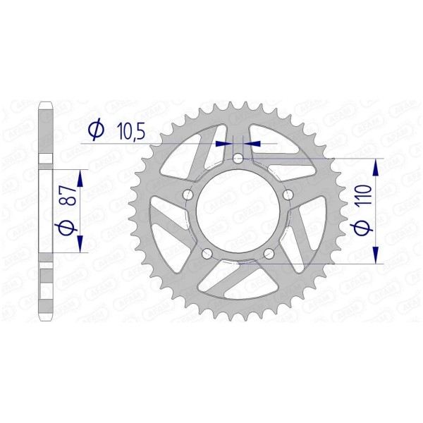 Couronne AFAM 44 dents 