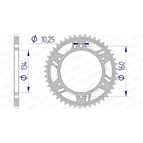 Couronne AFAM 44 dents 