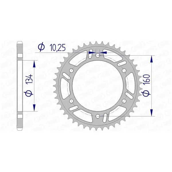 Couronne AFAM aluminium Ultra-Light 11618 - 520