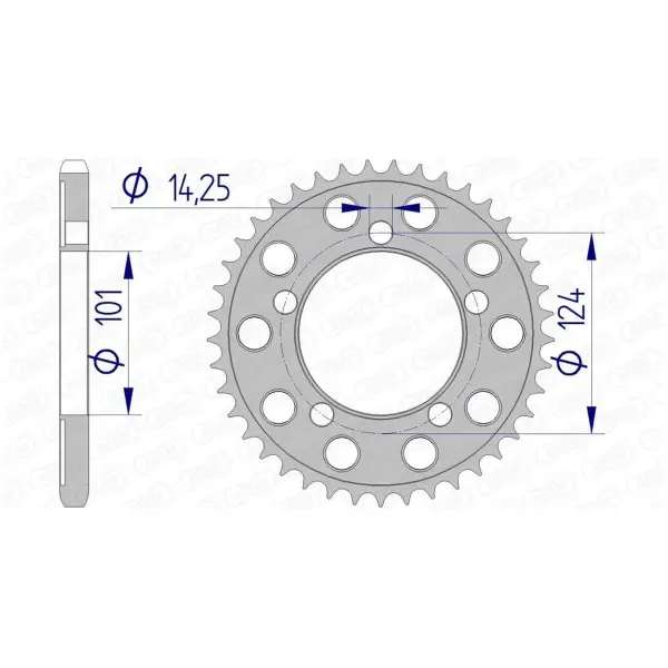 Couronne AFAM aluminium 72801 - 525