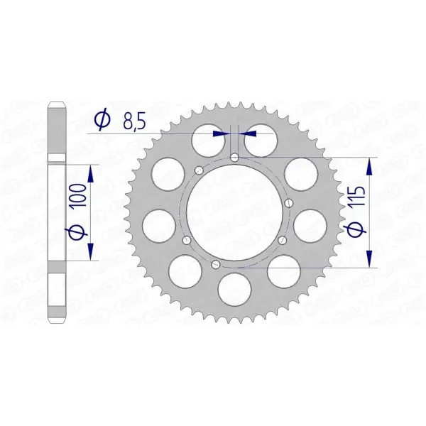 Couronne AFAM aluminium 93117 - 428