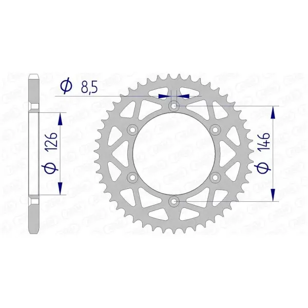 Couronne AFAM aluminium 15203 - 520