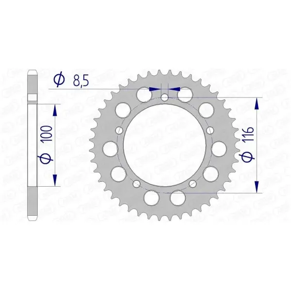 Couronne AFAM aluminium 17100420