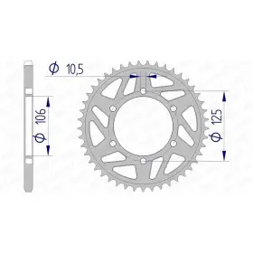 Couronne AFAM aluminium 87606 - 520