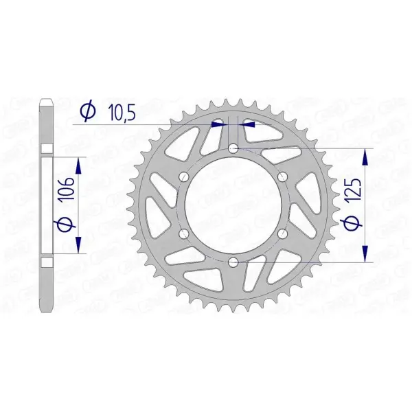 Couronne AFAM aluminium 87606 - 520