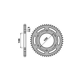 Couronne PBR Racing aluminium Ultra-Light anodisé dur 4530 - 520